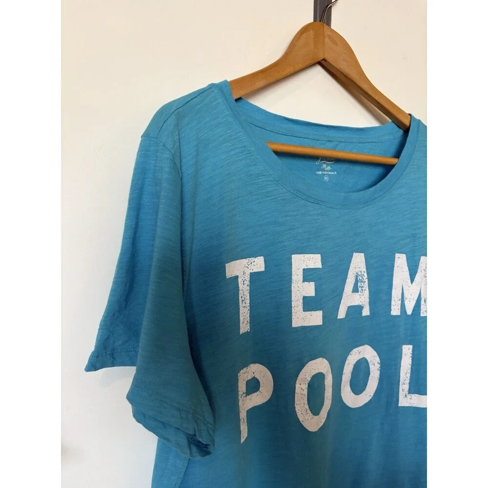 J Crew Blue Team Pool Short Sleeve Shirt Size 2XL